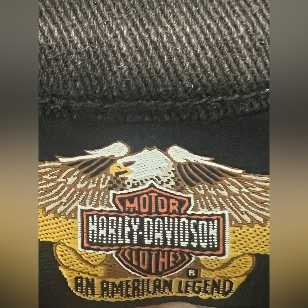 Harley- Davidson Vintage Women Black Cut- Off  Denim Shorts Size 10 - Picture 7 of 14